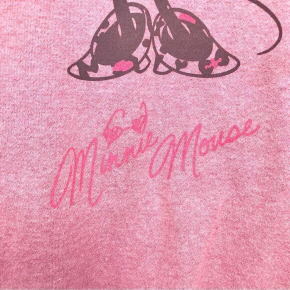 Disney Resort Tokyo Mauve Pink Minnie Mouse Graphic Pullover Sweatshirt - Picture 7 of 14